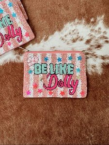 Noël camion et arbre rond conception travail manuel perlé broderie pochette à monnaie mignon fantaisie et luxe belle élégante Premium pour fille - Product Image 3