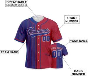 Camiseta de Béisbol Sublimada, Diseño de Moda, Transpirable, Venta al por Mayor de Fábrica, Camiseta de Béisbol Estadounidense Barata - Product Image 3