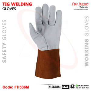Guantes de seguridad de piel de vaca personalizados, protección contra el calor y el fuego con estilo de pulgar recto para soldadura TIG y Mig - Product Image 5