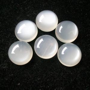 Cabochon rond en pierre de lune blanche pour bijoux, taille à choix multiples - Product Image 1