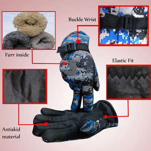 Custom Winter Ski <b>Gloves</b> <b>Touchscreen</b> Quick Dry Outdoor Wrist Length Polyester Cotton Thermal Tactical Driving <b>Gloves</b> - Product Image 4