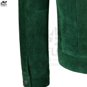 Hombres de alta calidad ODM lona gamuza cuero Casual vaquero estilo mexicano logotipo frontal transpirable chaqueta a prueba de viento - Product Image 6