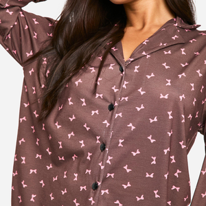 Ensemble de pyjama pour femme respirant quatre saisons, 95% polyester + 5% élasthanne, teinture unie, doux, durable, séchage rapide, anti-rétrécissement - Product Image 2