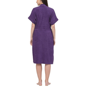 Wholesale Customized Women's 100% Silk Velour Robes Breathable <b>Knee</b>-Length Thermal Bathrobe Sleepwear Plus Size High Quality - Product Image 2