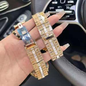 Reloj de Lujo para Hombre, Cuadrado, de Acero Inoxidable, con Movimiento Mecánico de Cuarzo de Precisión, Detalles de Diamantes Moissanite de Alta Calidad - Product Image 6