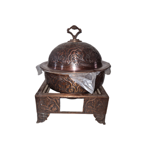 Chauffe-plats de conception merveilleuse pour la maison et les hôtels, plat de service en cuivre antique en vrac - Product Image 1
