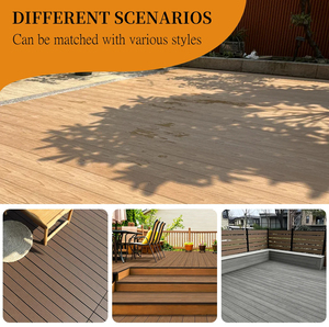Planches de terrasse en WPC pour l'extérieur, revêtement composite pour terrasse de piscine, balcon, jardin, allée, installation facile - Product Image 6