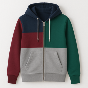 OEM ODM Sweat à capuche zippé personnalisé pour homme en coton polaire d'hiver - Product Image 1