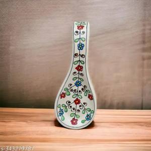 Soporte de cuchara de cerámica blanca Soporte de cocina de metal para espátulas Cucharas Pinzas Más - Product Image 5