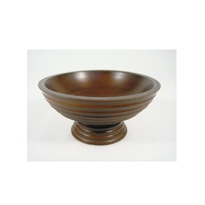 Bol de service en bois de manguier naturel de grande taille au design moderne, fabriqué à la main de haute qualité pour la salade, la soupe au riz et les aliments. - Product Image 2