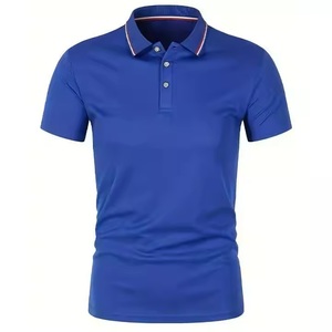 Polo d'été à manches courtes 100% coton pour hommes, confortable, couleur unie, respirant, anti-rides, Offre Spéciale uni - Product Image 5