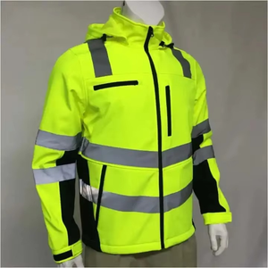 Transpirable Colores personalizados Ropa impermeable de alta visibilidad Chaqueta DE SEGURIDAD Softshell uniforme Chaqueta DE SEGURIDAD Chaqueta reflectante - Product Image 5
