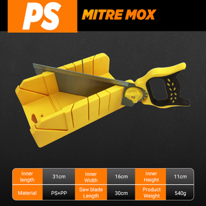 One99 Multifunction Fixed Clamp Miter Box <strong>Saw</strong> Woodworking Multi-Angle <strong>Hand</strong> <strong>Saw</strong> for Wood Gypsum Cutting Plastic Handle with Box - Product Image 3