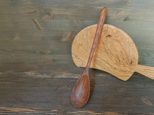 Cuillère de service en bois d'acacia avec manche / Cuillère de cuisine en bois naturel Cuillères de cuisine décoratives - Product Image 6