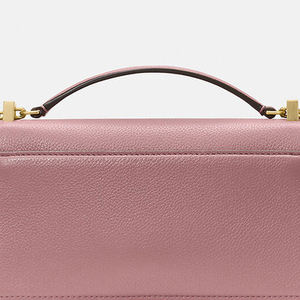 Bolso Bandolera de Cuero Genuino Rosa con Cadena, Plegable, para Hombro, Ideal para Bodas y Navidad - Product Image 2