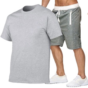 Conjuntos Deportivos de Verano de Alta Calidad para Hombre, Top y Pantalones Cortos de Algodón, Conjunto de 2 Piezas, Camisa y Pantalones Cortos para Hombre - Product Image 4
