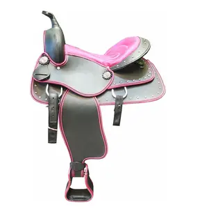 Custom Made Highest Quality Horse Western Cow Leather Trail Saddle With Beautiful Hand Curved OEM Customized