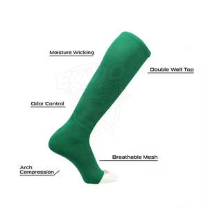 Chaussettes décontractées pour hommes de qualité supérieure, en coton/laine, chaussettes de sport antidérapantes, chaussettes longues jusqu'au genou, chaussettes décontractées pour la course à pied - Product Image 6