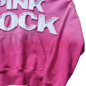 Sweat-shirts à capuche unis pour hommes, de qualité supérieure, avec broderie effet vieilli, fabriqués au Pakistan, à prix raisonnable, pour l'hiver, avec techniques de teinture unie - Product Image 6