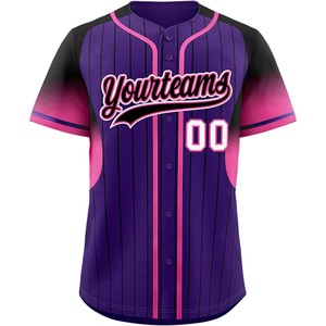 Camiseta de béisbol personalizada abotonada, camiseta de softball de malla de ajuste atlético, control de humedad, aparejos de secado rápido, sublimación de sarga de EE. UU. - Product Image 3