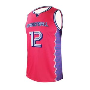 Maillot de basket-ball réversible sur mesure pour hommes, vêtements d'équipe professionnels, col en V, fournisseur de maillot de basket-ball en gros du Pakistan - Product Image 1