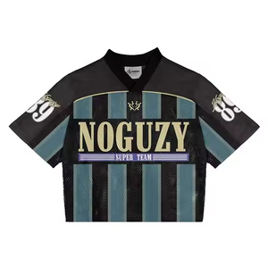 T-shirt surdimensionné pour hommes Maillot en maille Maillot de football américain personnalisé - Product Image 3