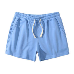 Pantalones cortos deportivos informales personalizados para hombre, cintura elástica, ropa de fitness para gimnasio, patrón sólido, malla de poliéster para deportes y uso al aire libre - Product Image 1