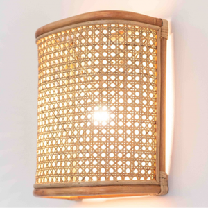 Grandes ofertas: lujosas luces colgantes de pared de ratán rectangulares hechas a mano de Vietnam decorativas | Luces colgantes en 2024 - Product Image 1