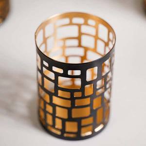 Offre Spéciale Vintage fer métal bougie votive support de support noir or fini décoration de la maison éclairage caractéristique nouveauté bougie - Product Image 5