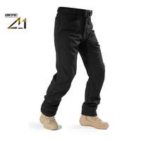 Pantalon tactique safari pour homme, coupe droite, tissé, taille haute, braguette zippée, respirant, coupe-vent, séchage rapide, poids moyen, polyester et élasthanne