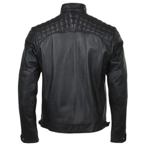 Low MOQ High Quality Jacket Leather 100% Genuine Leather Jacket Custom Fashion Men Leather Jackets with embossed logo - Product Image 5