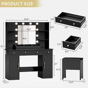 Luci a LED moderne di lusso con caratteristiche regolabili toletta bianca Set <span class=keywords><strong>Vintage</strong></span> <span class=keywords><strong>camera</strong></span> <span class=keywords><strong>da</strong></span> <span class=keywords><strong>letto</strong></span> specchio per il trucco uso specifico cassettone - Product Image 6