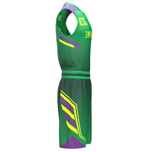 Conjunto de Uniforme de Baloncesto Clásico a Rayas para Hombre, Camiseta y Pantalones Cortos, Ropa Deportiva de Estilo Retro para Juego Informal y Eventos de Equipo - Product Image 3