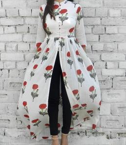 ชุดเสื้อคลุมจีนหลายบล็อกชุดแฟชั่นอินเดียจัดแต่งทรงคุณภาพ Kurti และกางเกงจากผู้ผลิตอินเดีย - Product Image 6