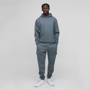 Tracksuit <b>Men</b> Fashion Hoodies <b>Men</b> Suits Custom Logo Sets Sweatshirt Sweatpants Spring Autumn Fleece Hooded <b>Pullover</b> 2 Pieces Set - Product Image 1