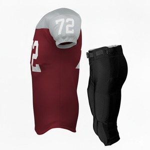 Uniformes de football américain personnalisés en direct d'usine pour adultes, vêtements de sport à manches courtes imprimés à prix de gros - Product Image 3