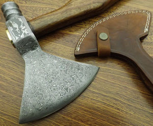 Hacha de Acero de Grado Profesional con Mango de Madera para Bricolaje, Caza y Camping, Fabricada por Herrero, con Garantía de 3 Años - Product Image 4