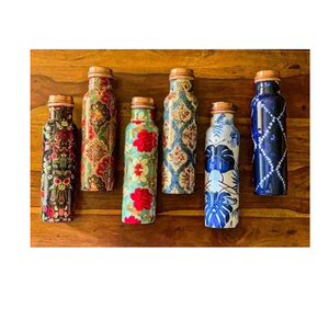 Customized Handicrafts Copper <b>Water</b> <b>Bottle</b> Newly Latest Printed Copper <b>Water</b> <b>Bottle</b> Wholesale Supplier - Product Image 4