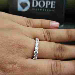 Bijoux fins exclusifs en acier inoxydable avec diamants ronds taillés, tendance unisexe, luxe, mariage, anniversaire, pour cadeau - Product Image 6