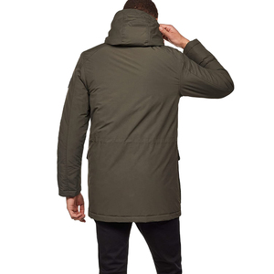 Chaqueta larga acolchada de alta calidad para hombre, Parka de entrenamiento de invierno con logotipo personalizado y cuello con capucha, chaquetas para hombre - Product Image 4