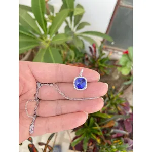 Collier en argent 925 avec cristal de tanzanite - Product Image 1