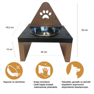 ชามน้ำอาหารแมวทำจากสแตนเลสอุปกรณ์ชามอาหารสัตว์เลี้ยง1ชิ้นเป็นมิตรต่อสิ่งแวดล้อม - Product Image 4