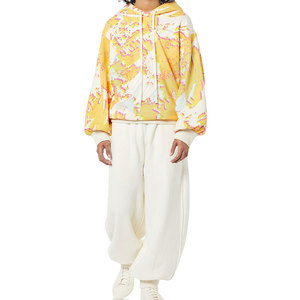 เสื้อฮู้ดสตรีทสตรีทแวร์มีฮู้ดสำหรับผู้หญิงเสื้อมีฮู้ดผ้าฟลีซเปิดไหล่ปล่อยโลโก้ได้ตามต้องการ - Product Image 4