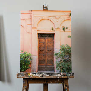 Puerta de Madera Maciza Trastevere con Decoración de Estilo Mediterráneo - Product Image 2