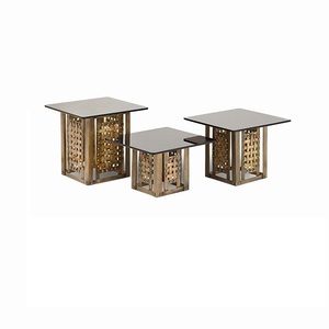 Home Hotel Birthday Party <b>Cake</b> Stand Luxury <b>Wedding</b> Celebration Nickel Finishing <b>Cake</b> Stand Marble Top Luxury <b>Cake</b> Server - Product Image 4