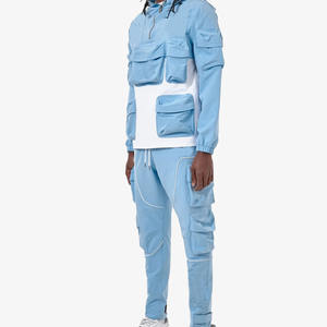 Veste coupe-vent respirante de haute qualité pour hommes Service OEM Meilleures ventes Plus Size Winter Wear Hood Zipper Closure Pocket Print - Product Image 3