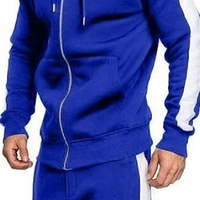 Survêtement d'automne solide à entraînement régulier pour hommes, jogging deux pièces, vêtements de sport, vente en gros de vêtements de fitness avec logo personnalisé