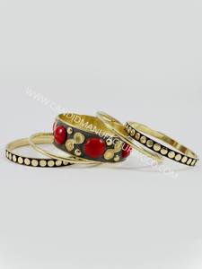 Juego de brazaletes de Latón chapado en multicolor para mujeres y niñas Pulseras y brazaletes de metal de moda Fabricación sincera de joyas - Product Image 3