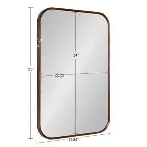 Miroir de salon en gros grand cadre en bois debout miroir rectangulaire de maquillage à la maison - Product Image 3