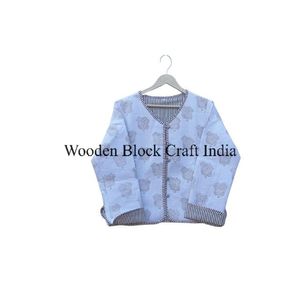 Chaqueta de Moda para Mujer, Acolchada con Estampado Floral, Ecológica, Transpirable, de Algodón Suave, de Secado Rápido, para Fiestas Formales, de Algodón, para Invierno y Otoño - Product Image 1